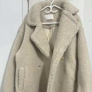 Sherpa/teddy oversized coat